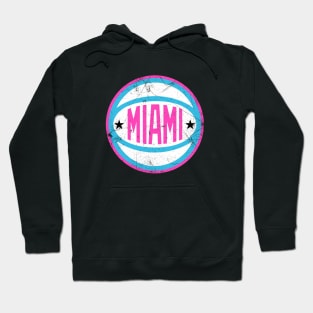 Miami Retro Ball - Vice White Hoodie